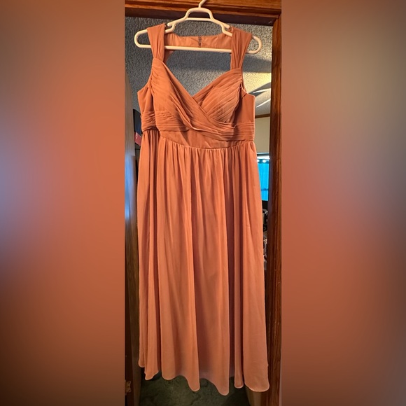 Azazie Dusty Rose Wedding Dress - Picture 4 of 7